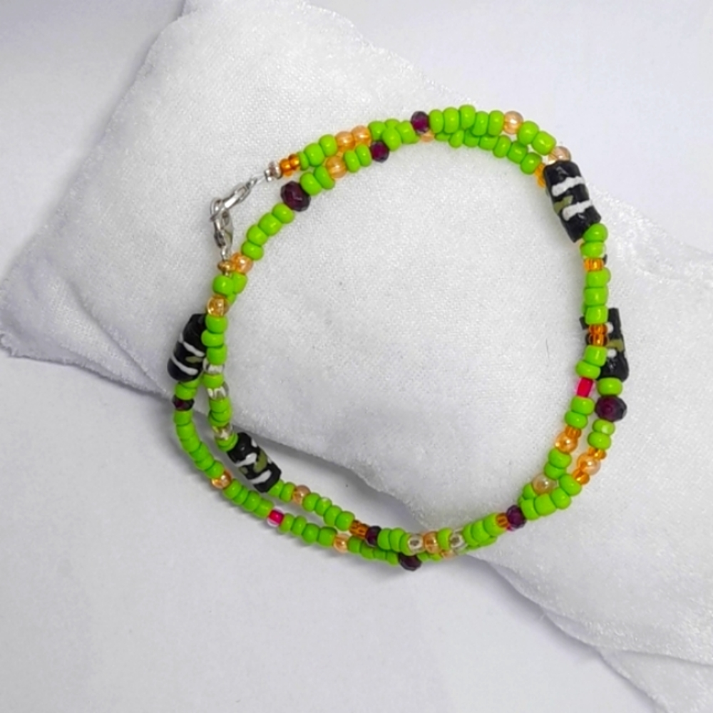 2 =14 New Anklets double stack bead